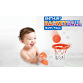 Miniatyrbild 8 av 8: Basketbollkorg för badkarskul, smart design med uppgraderade sugproppar säkerställer att den sitter fast under leken, säkra material för småbarn, 3 bollar
