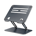 Miniatyrbild 1 av 5: Bärbart datorställ med hopfällbart laptopstativ, justerbar höjd i aluminiumlegering och ergonomisk design för 10-17\" laptops
