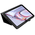 Miniatyrbild 4 av 5: Samsung Galaxy Tab A7 10.4 Fodral Litchi Läder Svart Black Svart