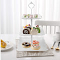 Miniatyrbild 1 av 6: Livsmedelssäker BPA-fri 3-vånings Cupcake-ställ för födelsedagar, inflyttningsfester, duschar, Trappstegsformade dessertbrickor med enkel montering och demontering för bröllopsförlovning