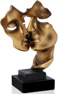 Modern Skulptur, Gyllene Abstrakt Konst Figurer, Vardagsrumsdekor