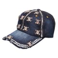 Strass baseballkeps - dödskalle, cowboyhatt i st