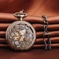 Pikkukuva 3 / 5: Mekaninen taskukello miehille, Vintage-taskukello, Steampunk-vaihteet