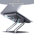 Miniatyrbild 3 av 5: Bärbart datorställ med hopfällbart laptopstativ, justerbar höjd i aluminiumlegering och ergonomisk design för 10-17\" laptops