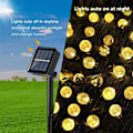 Miniatyrbild 7 av 8: Solarslingor för Utomhusbruk, Automatisk På/Av Super Stark LED Vattentät Prestanda, Kristallkula Utomhus Solcellsdrivna Dekorationer för Trädgård, Uteplats,