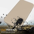 Miniatyrbild 2 av 4: Skal för iPhone 16 Plus - Beige TPU-skydd + 2 härdade glasögon och 2 bakre kameraskydd Beige