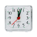 Miniatyrbild 1 av 5: Kvadratisk väckarklocka transparent fodral kompakt digital mini sovrum sängbordskontor elektronisk klocka (vit)