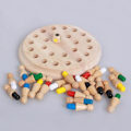 Miniatyrbild 6 av 6: Trä Memory Match Stick Schackspel Roligt Blockbrädespel Pedagogisk Färg Kognitiv Förmåga Leksak för Barn