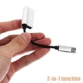 Miniatyrbillede 3 af 4: 2-i-1 USB Type C til 3,5 mm hovedtelefonadapteroplader USB-C lydkabel 3,5 jack hovedtelefonadapter til telefon (sølv)