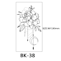 Miniatyrbild 5 av 5: INF Gnuggisar - tillfälliga tatueringar med blommotiv 8 styck Svart