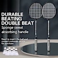 Miniatyrbild 3 av 5: Badmintonracket Dubbelracket Slitstark 2 racketar black C