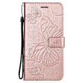 Miniatyrbild 4 av 5: Samsung Galaxy A22 5G - Butterfly Läder Fodral - Roséguld