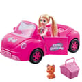 Rosa cabriolet picknickbil dockset