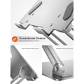 Miniatyrbild 2 av 8: Justerbart Laptopställ, Bred Kompatibilitet Aluminiumlegering Dator Notebook Ställhållare, Ergonomisk Design För 11-17\" Laptops, Stödjer Upp Till 6 kg