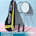 Miniatyrbild 2 av 5: Badmintonracket Dubbelracket Slitstark 2 racketar black C