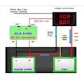 Miniatyrbild 5 av 5: Voltmätare + Amperemätare 0-33V + 0-10A DC Digital lcd display Svart