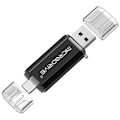 Miniatyrbild 1 av 5: MICRODRIVE 128 GB USB-Minne 2i1 USB-A + USB-C Flash Drive Guld