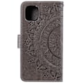 Miniatyrbild 3 av 5: iPhone 11 - Plånboksfodral Mandala - Grå Grey Grå