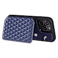 Miniatyrbild 4 av 5: Phone case för Iphone 15 Pro Max Rfid Blocking Pu Läderbelagd TPU-skal med handledsrem Blue