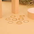Miniatyrbild 5 av 5: 8 delar 14K guldpläterade Ladies Stacking Ringar Guld Silver Stacka
