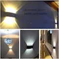 Miniatyrbild 4 av 5: Elegant Vägglampa För Vardagsrum, Modern Enkel Design Aluminiumlegering Upp Ner Belysning, Mjuka Diffuserskärmar Icke-Flimrande Ögonskyddslampa För
