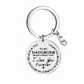Miniatyrbild 1 av 5: Nyckelring med tag "To my Daughter" (Till min dotter) Rostfritt stål