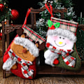 Miniatyrbild 4 av 6: Festlig Juldekoration, 3D Julstrumpor med Applikationsdesign, Mini Julstrumpor för Julgransdekoration, Klassisk Julstil
