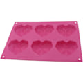 Miniatyrbild 6 av 7: Diamant Hjärtdesign, Ugn Mikrovågsugn Fryssäker Multifunktionell Livsmedelsgodkänd Hjärtformad Silikonform för Bakning av Professionell Kvalitet (Rosa)