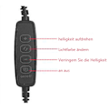 Miniatyrbild 3 av 6: Justerbar Ringlampa för Videokonferenser, Mjukt Ljus med Clip-On Design och 5 Färgtemperaturer, Enkel Installation med Dimmerfunktion för Distansarbete