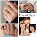 Miniatyrbild 2 av 5: 8 delar 14K guldpläterade Ladies Stacking Ringar Guld Silver Stacka