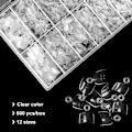 Miniatyrbild 4 av 6: 600 st Korta Nageltips Korta Oval Halvöverdrag Falska Nageltips 12 Storlekar Falska Naglar Tips Med Ask