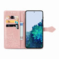 Miniatyrbild 4 av 5: Samsung Galaxy S22 Plus Fodral Mandala Läder Roséguld