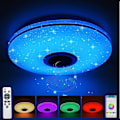 Miniatyrbild 1 av 4: LED Taklampa Dimbar RGB Färgbyte med Bluetooth-högtalare, LED-lampa för Kök, Barnrum, Sovrum, Vardagsrum