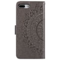 Miniatyrbild 3 av 5: iPhone 7/8 Plus - Mandala Plånboksfodral - Grå Grey Grå