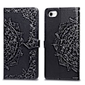 Miniatyrbild 2 av 5: iPhone 7/8/SE (2020/2022) - Mandala Läder Fodral - Svart Black Svart