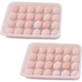 Miniatyrbild 1 av 7: Ägghållare för kylskåp, PP-plastkonstruktion Klar förvaringsbehållare för mångsidig äggbricka (2-pack)
