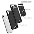 Miniatyrbild 3 av 5: iPhone XR Stöttåligt Skal Kickstand & Kortfack ThinArmor V3 Svart