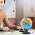 Miniatyrbild 2 av 5: Gör-det-själv Monteringsbar Världsglob, Pedagogiskt Verktyg Med Politisk Karta, Livfulla Blå Oceaner Och Färgglada Landmassor, Idealisk För Geografiundervisning I Klassrum