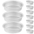 Miniatyrbilde 1 av 2: /HH/10 stk Oval Form Ostform Oval Kakeform Brødform Ostekake Bakeform Aluminiumform