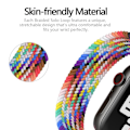 Miniatyrbild 4 av 4: Apple Watch kompatibelt ARMBAND Elastiskt RAINBOW 38/40/41 mm MultiColor S