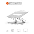 Miniatyrbild 7 av 8: Justerbart Laptopställ, Bred Kompatibilitet Aluminiumlegering Dator Notebook Ställhållare, Ergonomisk Design För 11-17\" Laptops, Stödjer Upp Till 6 kg