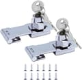 (2-pack) Metallhasplås 80 mm Dörrbult Låsspänne med Hänglås