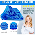 Miniatyrbild 4 av 5: Gel Sittdyna, Ergonomisk Design Hög Elasticitet Gel Halkfri Andningsbar Kylande Effekt Honungskaksstruktur Sittdyna, för Hemmakontorsstol