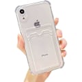 Miniatyrbild 1 av 3: Stöttåligt Skal med Kortfack Förstärkta Hörn iPhone XR Transparent