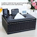 Miniatyrbild 3 av 6: Elegant Tissue Box Cover Rektangulär Design, Högkvalitativt PU-läder Multifunktionell Hållare Med Enkel Åtkomst För Badrum, Sovrum, Vardagsrum