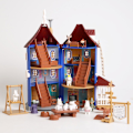 Miniatyrbild 2 av 4: Muminhuset 38cm med tillbehör multifärg