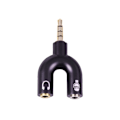 Miniatyrbild 1 av 2: Splitter för hörlurar och mikrofon - 3.5mm Svart
