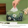 Miniatyrbild 2 av 5: Elegant Rektangulär Tissue Box Organizer, Stilren Design Vattenresistent PU Läder Dekorativ Tissuehållare För Badrum Och Vardagsrum, Vikbar Och