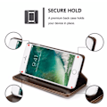 Miniatyrbild 3 av 5: Exklusivt Praktiskt Plånboksfodral i Läder iPhone 7 PLUS CASEME Vit