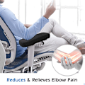 Miniatyrbild 3 av 5: Ergonomiska Armstödsdynor, Armstöd i Memory Foam för Oöverträffad Komfort, Halkfri Baksida för Stabilitet, Svart